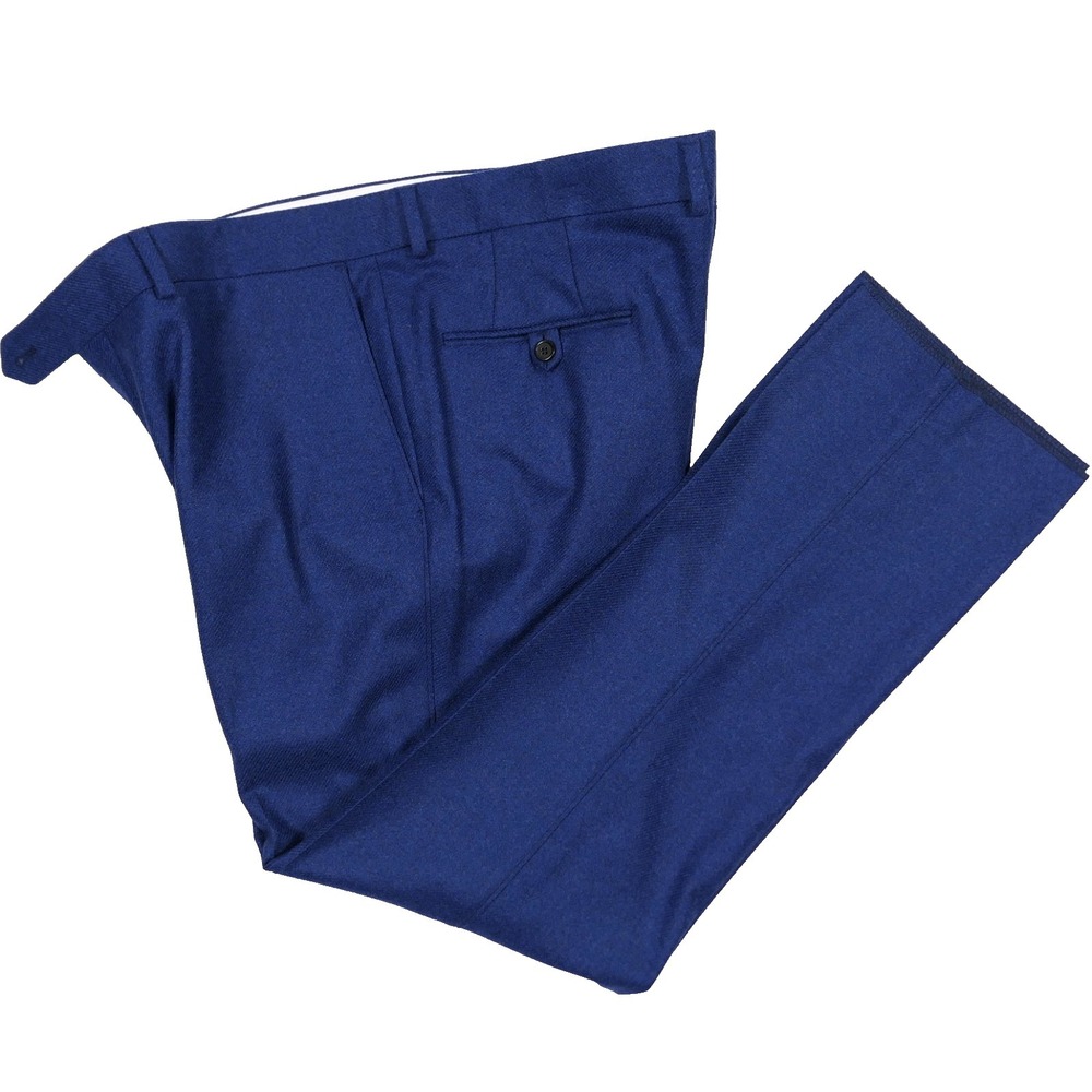 Paul Stuart Bespoke Blue Wool Cashmere Pants Mens 42 x 31 Tapered‎ Luxury NEW